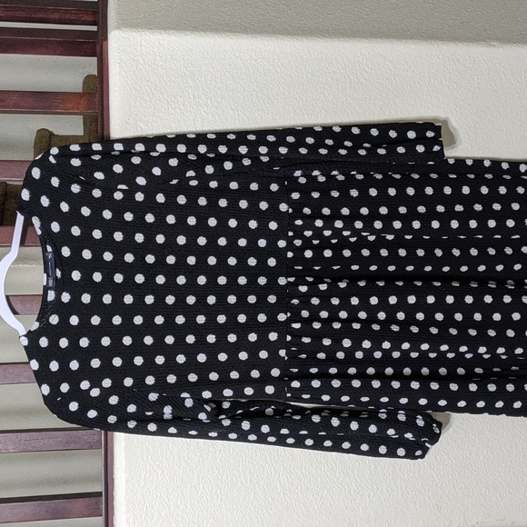 Black and White Polka Dot Maxi Dress Size 10 - Picture 2 of 6